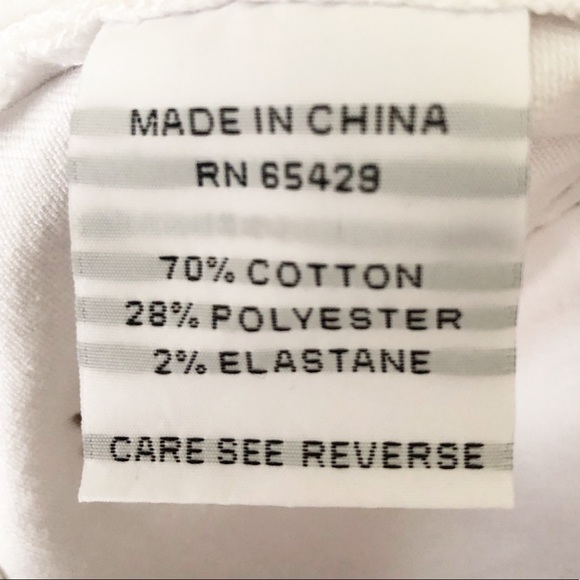 Luxe Moda Frayed Hem Embellished Jeans White Sz 4 - Picture 8 of 11